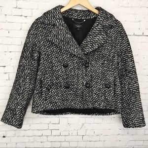 Tweed Cropped Coat - Double Breasted